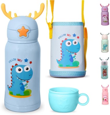 SHUANG YOU Stainless Steel Water Bottle for Kids Steel Sipper Bottle Water Bottle for Boys 500 ml Water Bottle(Set of 1, Blue)