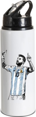 Trendblend Messi Sipper Sublimation Water Bottle 750 ml Water Bottle(Set of 1, White)