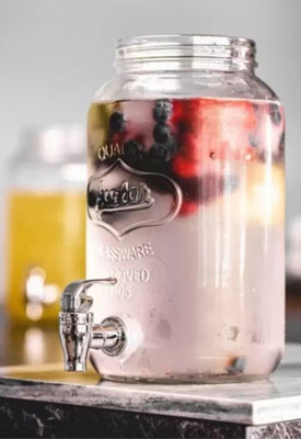 MDNSHO h7012- 3liter L Glass, Stainless Steel Table Top Manual Water Dispenser Bottom Loading Water Dispenser