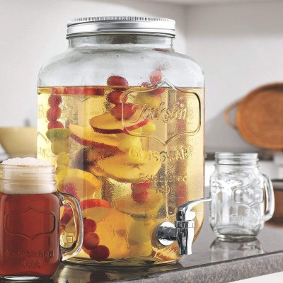 TREANDCARD Glass Pickle Jar  - 4000 ml(White)