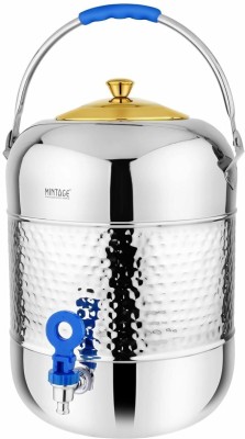 Mintage Hammered Water Pot (8 Liters) with Tap | Water Storage Container Bottled Water Dispenser