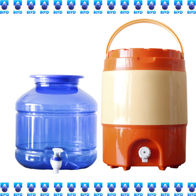 BLVD 10 L Handi Blue and 20 L Orange jar combo Bottled Water Dispenser
