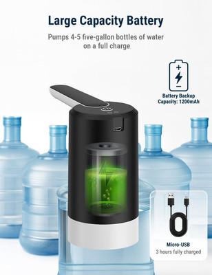 ShineTex Portable USB Rechargeable Water Pump Dispenser for Home, Office Bottom Loading Water Dispenser
