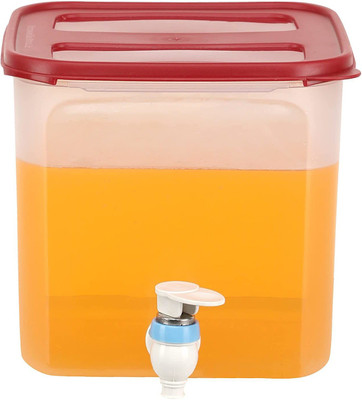 Cutting EDGE Dispenser Jar for Juice, Drink, Water and Beverages 4.5L Capacity with Red Lid Bottom Loading Water Dispenser