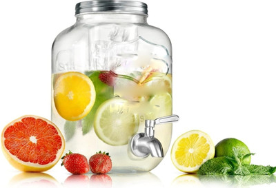 merdwal Water Mason Jar | Beer Dispenser | Drink Dispenser | Mason Jar with tap Bottom Loading Water Dispenser