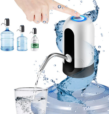 Porslin Electric Water Dispenser Pump for 20 Liter with Tap USB Rechargeable Bottle Pump Bottom Loading Water Dispenser