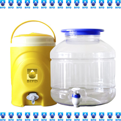 BLVD 6 L Yellow jar and 10 L White handi 2 nos Bottled Water Dispenser