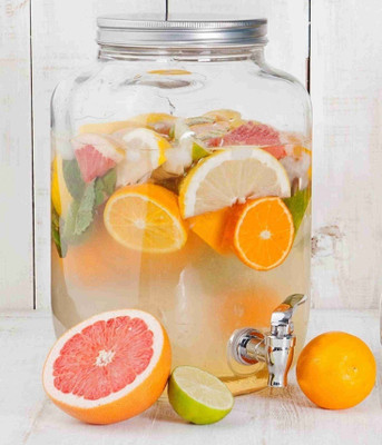 Starpath Glass Beverage Dispenser with Spigot/tap for Infused Wa5.5L Bottled Water Dispenser