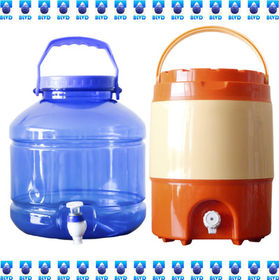 BLVD 10 L Handi kadi blue and 20 L ORange jar combo Bottled Water Dispenser