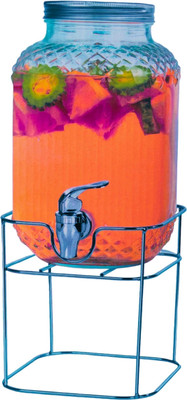 SBPNN Glass Cold Water Beer Dispenser, Clear, Beverage Drink Dispenser with stand 4L Bottled Water Dispenser