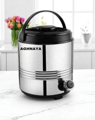 AGHNAYA 5 litre Stainless Steel Camper Water Jug Vacuum Insulated Thermo Flask Water Bottled Water Dispenser
