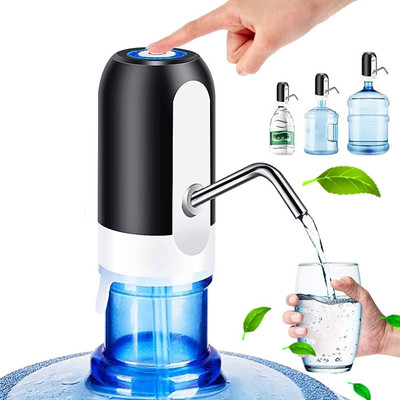 PLERIZA Rechargeable Electric Automatic Water Dispenser Bottle Can Pump USB Wireless Bottled Water Dispenser