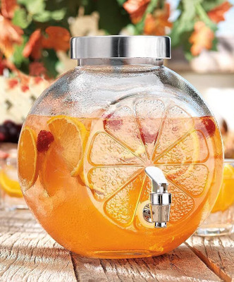 Rra Traders 5000ML Round Glass Water & Juice Tank, Bottom Loading Water Dispenser