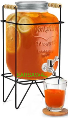 Sarsawal Mason Jar Glass 5000ML With stand Bottom Loading Water Dispenser