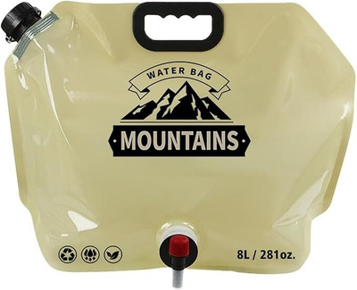 NIVKEZ 8L Collapsible Camping Water Container with Spigot Portable Water Carrier Bottom Loading Water Dispenser