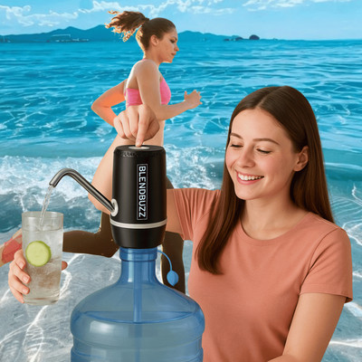 Blend Buzz Efficient USB Portable Pump for Office Use with USB Charging Bottled Water Dispenser