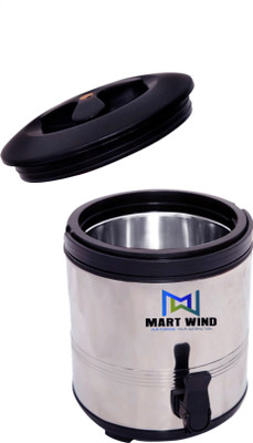 Mart Wind Stainless Steel Mayur Jug 3 Litres With Handle Bottom Loading Water Dispenser