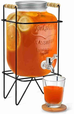 Armin 5.5 Litre Glass Juice Dispenser - Water Pitcher for - Mason Jar Bottom Loading Water Dispenser