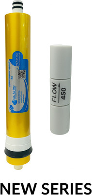 PURE EAU High quality RO Membrane 150 GPD with FLOW RESTRICTOR(3500 TDS) Solid Filter Cartridge(0.5, Pack of 1)