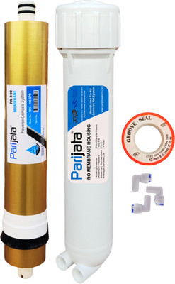 Parijata RO membrane filter 100GPD works upto 2500tds with Housing Solid Filter Cartridge(1, Pack of 2)