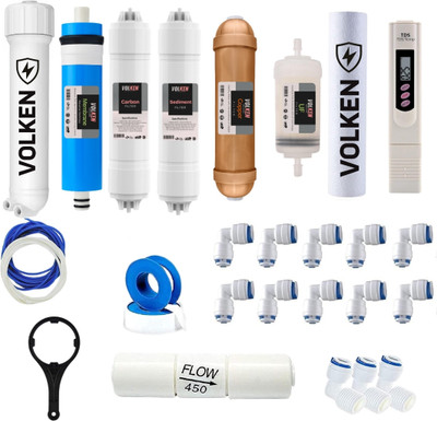 VOLKEN All-in-One RO Service & Copper Filter Kit – For All RO Water Purifiers Solid Filter Cartridge(0.05, Pack of 25)