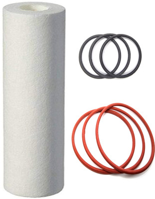 bioway by N/A PP SPUN FILTER CARTRIDGE 10'' & BOWL O RING RED 3 & MEMBRANE HOUSING O RING 3 Solid Filter Cartridge(5, Pack of 7)