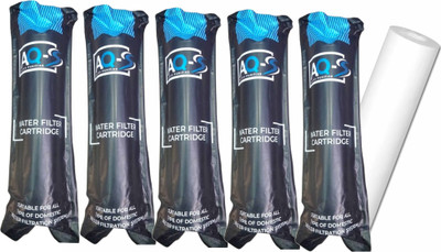 AuraWater AQ-S Spun Filter 10inch | Pre-Filter Cartridge for All Domestic Purifiers_N42 Solid Filter Cartridge(5, Pack of 5)
