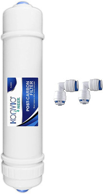 konvio neer RO Post Carbon Filter with 2 Piece Connectors for All RO Water Purifier Solid Filter Cartridge(0.5, Pack of 1)