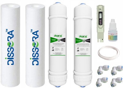 Dissora Premium 10” Inline Sediment Pre Carbon PP Spun Filter Set for RO Water Purifier Solid Filter Cartridge(5 Micron, Pack of 1)