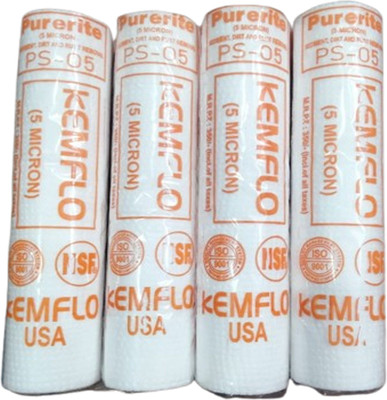 ZENWATER KEMFLO SPUN FILTER 10 INCH_N202 Solid Filter Cartridge(5, Pack of 4)