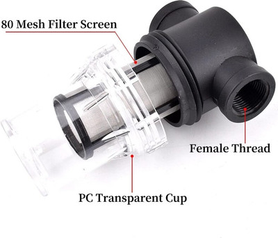Winmax 1/2 inch 80 Mesh Inline Water Filter Solid Filter Cartridge(0.8, Pack of 1)