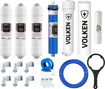 VOLKEN by VOLKEN RO Service Filter Kit Of Membrane Solid Filter Cartridge(0.5, Pack of 19)