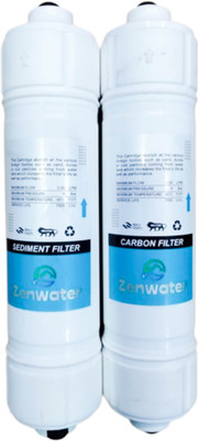AuraWater Sediment + Carbon Filter – Compatible For All RO Water Purifiers_6 Solid Filter Cartridge(0.5, Pack of 2)
