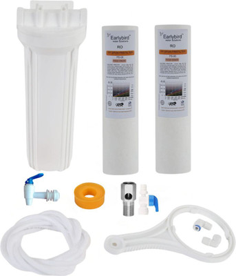 EARLYBIRD SPUN PREFILTER KIT WITH DIVERTER VALVE TAP PIPE SPANNER TEFLON TAPE Solid Filter Cartridge(5, Pack of 10)