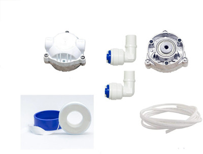 ABLESHINE RO Booster Pump Head white + 2 Elbow + 2 Meter ro pipe+ 1 taflone tape Solid Filter Cartridge(0.0005, Pack of 5) ABLESHINE RO Booster Pump Head white + 2 Elbow + 2 Meter ro pipe+ 1 taflone tape Solid Filter Cartridge(0.0005, Pack of 5)