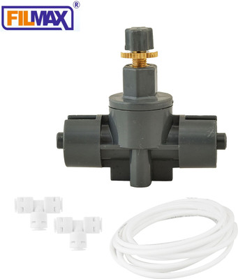 Filmax Manual TDS Adjuster for All RO UV UF Water Filter with 2 Tee Connectors (Grey) Solid Filter Cartridge(0.5, Pack of 1)