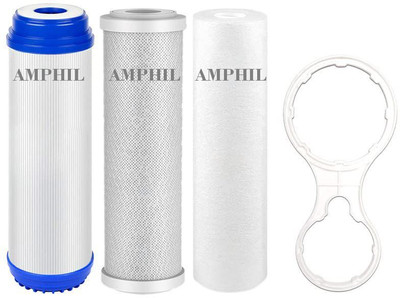 AMPHIL CTO GAC PP Filter 10 Inch with Spenar Set for Under Sink RO Water Purifier Media Filter Cartridge(0.05, Pack of 6)