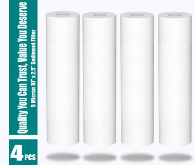 OceansDrop New High Quality 5 Micron 10-inch PP Spun Filter Candle(4_PACK) Solid Filter Cartridge(0.005, Pack of 4)