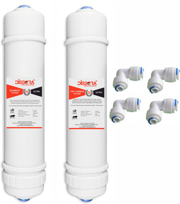 Dissora Ultra 10 Inch Inline Sediment and Pre activated carbon Filter Cartridge Set Solid Filter Cartridge(5 Micron, Pack of 1)