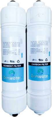 ZENWATER Sediment + Carbon Filter – Compatible For All RO Water Purifiers_9 Solid Filter Cartridge(0.5, Pack of 2)