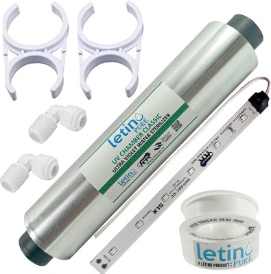 letino pure Uv Set With Claimps, Uv Led Light (Strip), 2 Pieces Elbow, Teflon Tape Solid Filter Cartridge(0.05, Pack of 7)