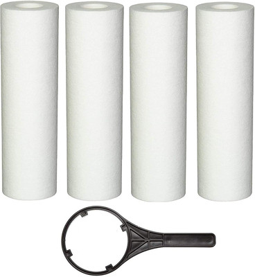 Letino Set of 4 Sediment Filter 10-Inch PP Spun 5 Micron Fits 10-Inch PreFilter Housing Solid Filter Cartridge(0.05, Pack of 1)