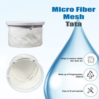 DRIKIPO Micro Fibre Mesh Compatible with Tataswach Water Purifier, White, Pack of 1 Media Filter Cartridge(0.2, Pack of 1)