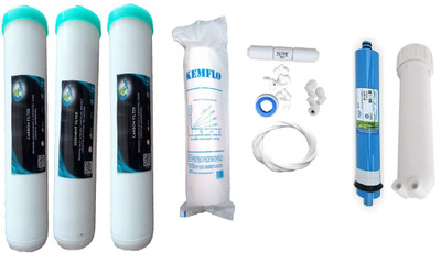 Earth Ro System 1 Year hitech membrane and RO service Kit with Jacco Inline set Solid Filter Cartridge(0.001, Pack of 10)