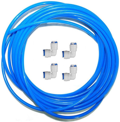 letino pure Domestic Ro Water Purifier 1/4 Inch 10 Meter Pipe Blue + 4pc Lbow Connectors Solid Filter Cartridge(0.5, Pack of 1)