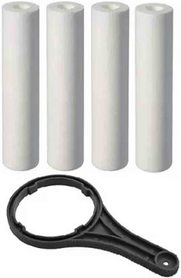 AQUA SRI RO Spun Filter+Spanner key_J25 Solid Filter Cartridge(00.5, Pack of 5)