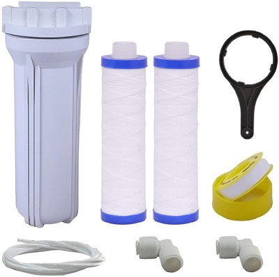 PureApas Pre-Filter Housing with 2 Pcs 9 Inch Thread MLT Cartridge For All Brand Ros Solid Filter Cartridge(0.5, Pack of 1)