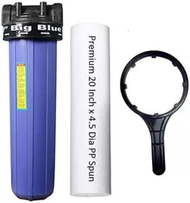 MG WATER SOLUTION MG_Water Solution Jumbo Big blue Housing & Spun Filter Solid Filter Cartridge(0.005, Pack of 3)