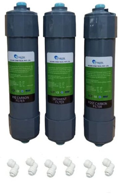 OCEAN STAR Inline Filter Set Quick Fit Push in for All Water Purifier Solid Filter Cartridge(0.5, Pack of 3)