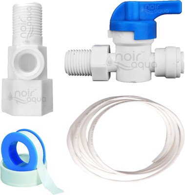 Noir Aqua Plastic Inlet Diverter valve set with Coupling for All RO Water Purifiers Solid Filter Cartridge(1, Pack of 4)